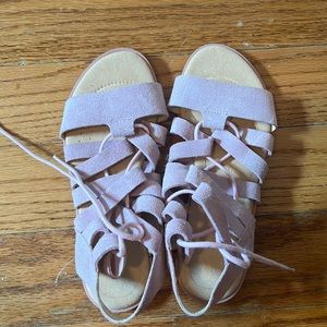 Pink Suede Clark’s Gladiator Sandals